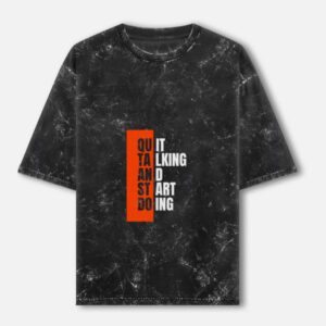 Black Acid Washed Oversized T-Shirt